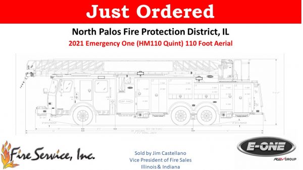 new fire truck for the North Palos FPD in Illinois