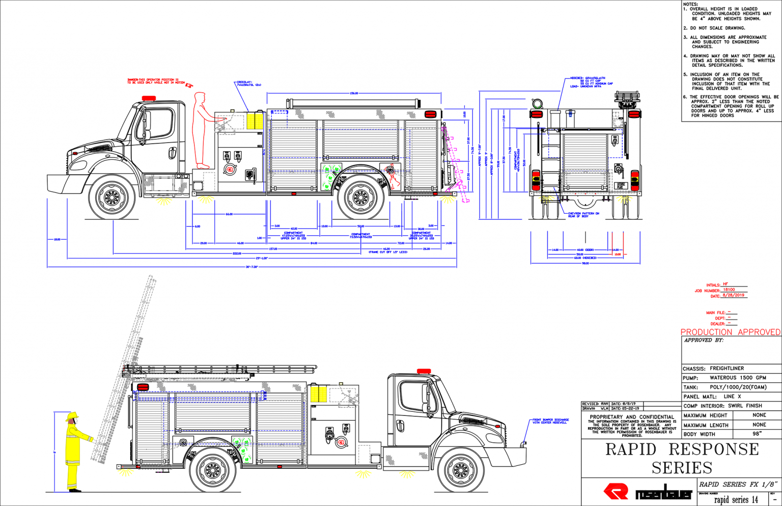 Drawing Of Freightliner Rosenbauer Fire Engine Chicagoareafire