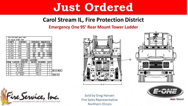 Carol Stream Fire District orders E-ONE tower ladder