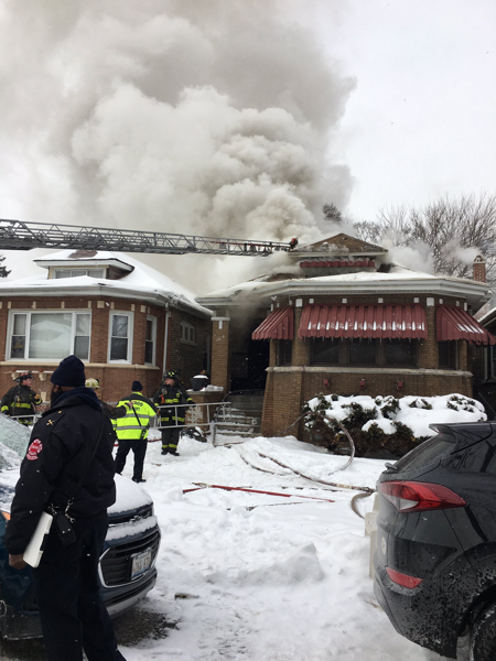 fire engulfs Chicago bungalow