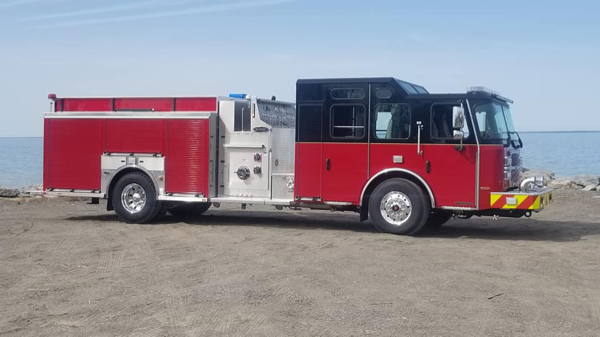brand new completed E-ONE Cyclone fire engine