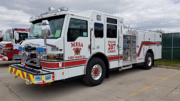 new Pierce fire engine for Mesa, AZ