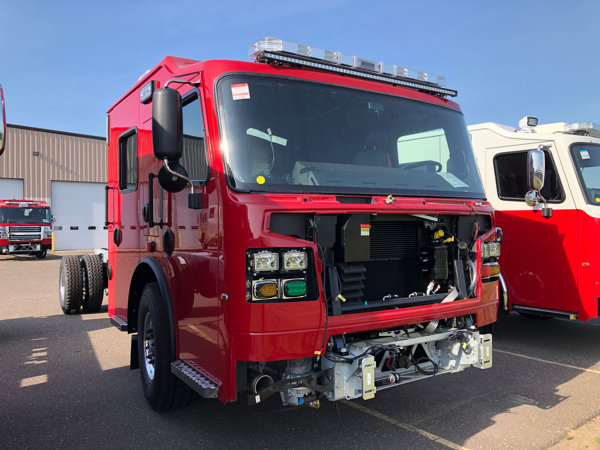 Rosenbauer Commander cab and chassis being built