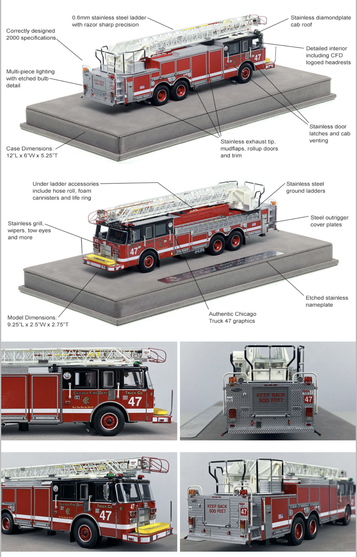 Fire Replicas model of Chicago FD Truck 47
