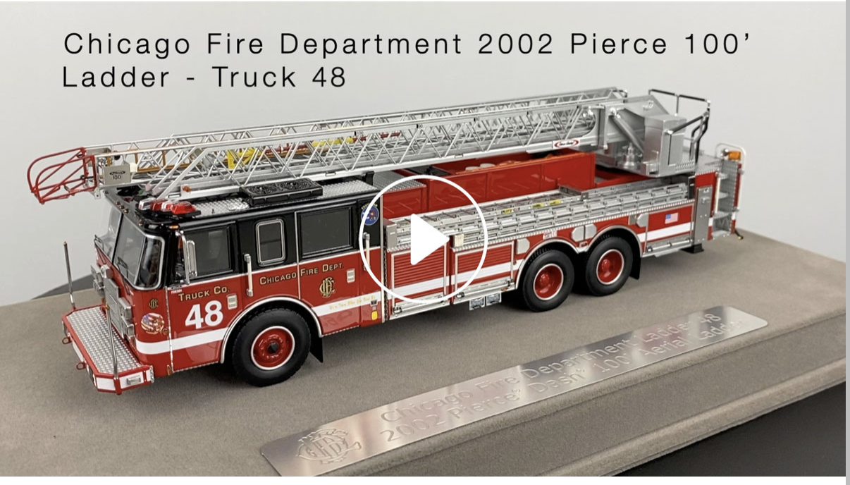 Fire Replicas model of Chicago FD Truck 48 Pierce Dash
