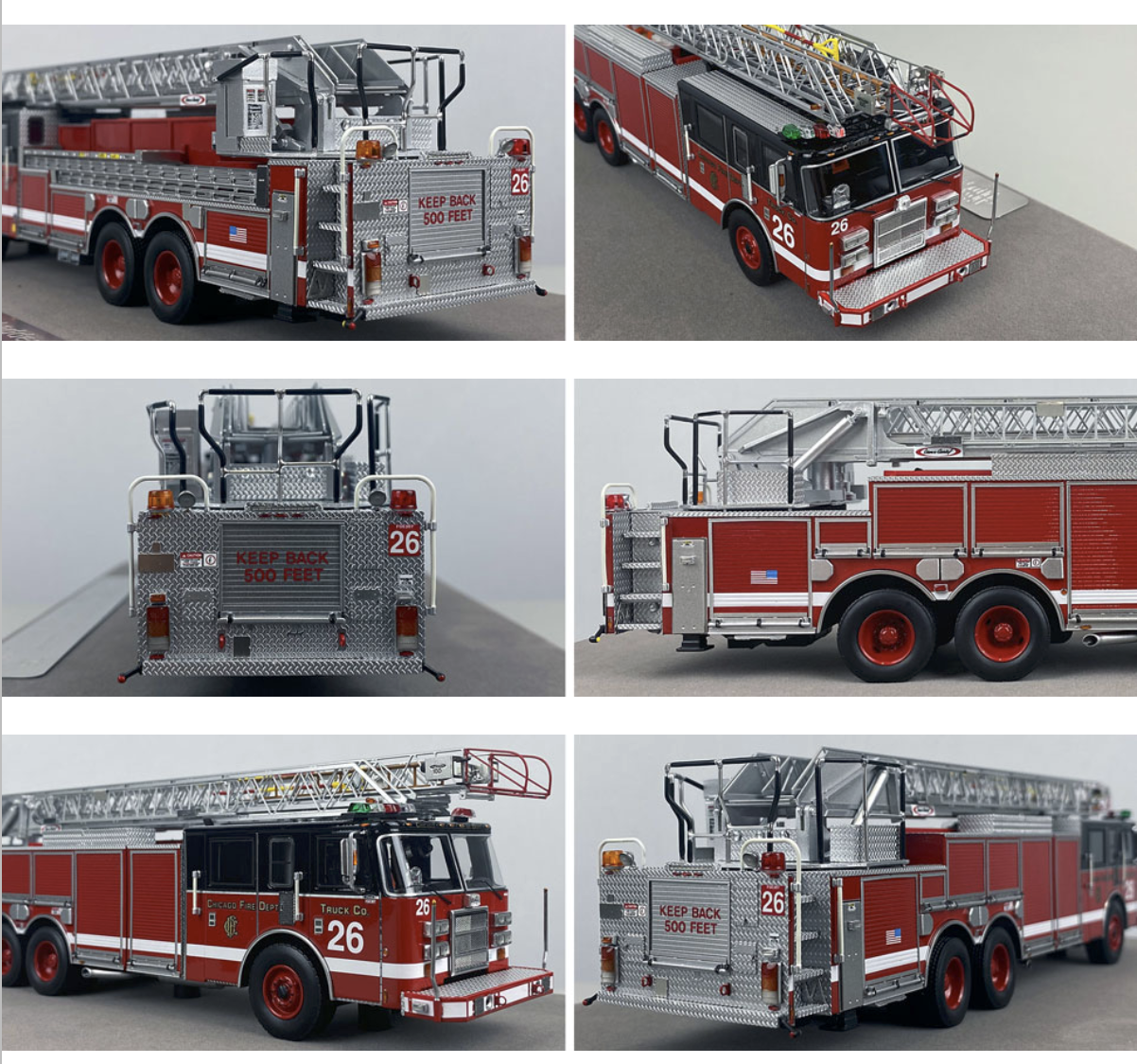 Fire Replicas model of Chicago FD Truck 26 Pierce Dash