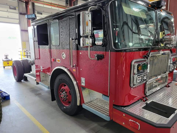 Seagrave fire engine for Lockport IL being built