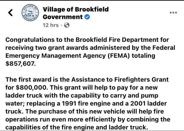 Brookfield FD news
