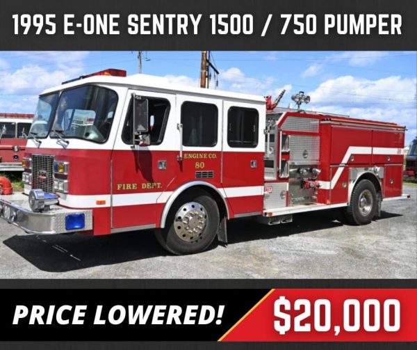 former Villa Park FD 1995 E-ONE Sentry fire engine for sale