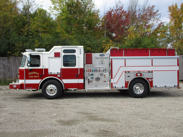 E-ONE stainless steel fire engine