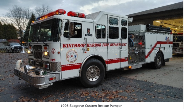 Winthrop Harbor FD 1996 Seagrave Marauder fire engine for sale