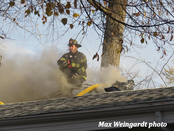 house fire scene in Skokie IL