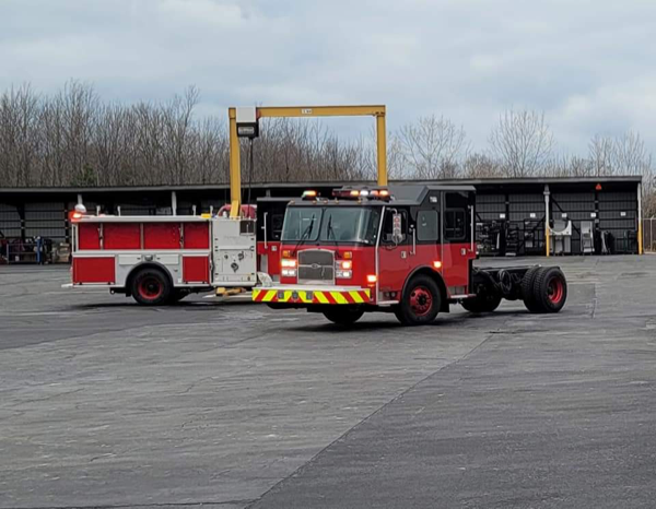 new Chicago fire engine at factory