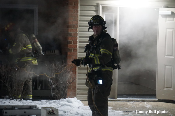 Apartment fire in Crystal lake, IL 1-2-22