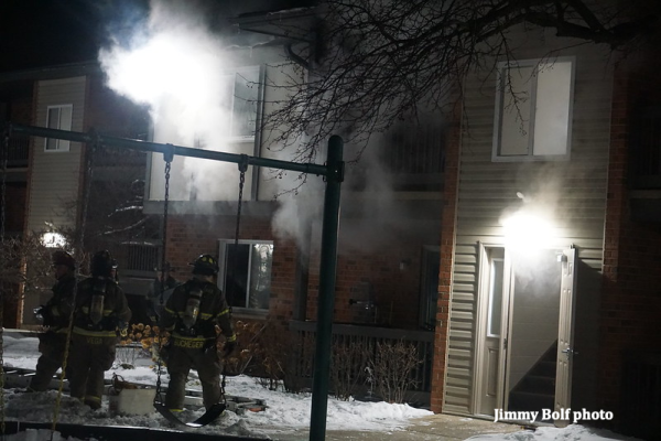 Apartment fire in Crystal lake, IL 1-2-22