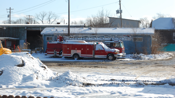 retired emergency vehicles in Chicago Heights public works yard