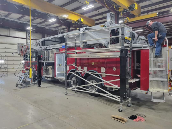 Seagrave Apollo tower ladder being built for the Lockport FPD 89R11