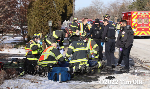 Firefighters at crash scene