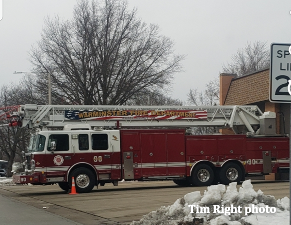 new home for Warminster FD 127' Smeal ladder truck