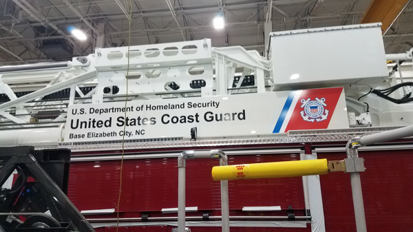 Pierce fire truck being built for the United States Coast Guard