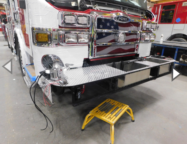 new Pierce fire engine being built for the Westmont FD in Illinois