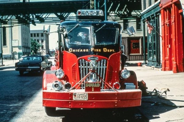vintage Chicago FD Autocar squad