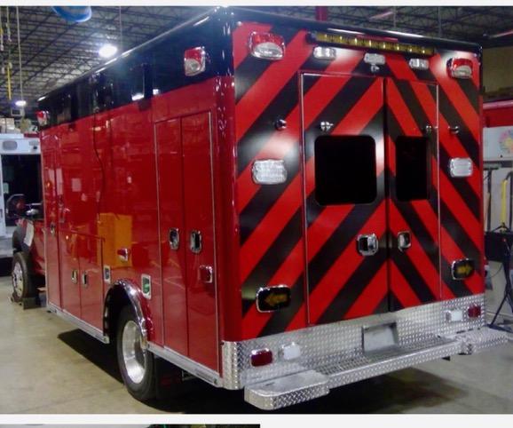 ambulance being built for the Clarendon Hills FD in Illinois