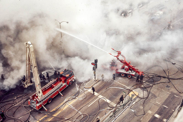 #chicagoareafire.com; #ChicagoFD; #historicfire; #5-11; #firefighters; #FireTruck; #Snorkel; #BigJohn;