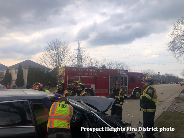 #chicagoareafire.com; #crash; #firefighters; #extrication; #ProspectHeightsFD; 