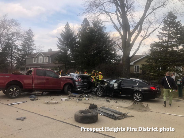 #chicagoareafire.com; #crash; #firefighters; #extrication; #ProspectHeightsFD; 