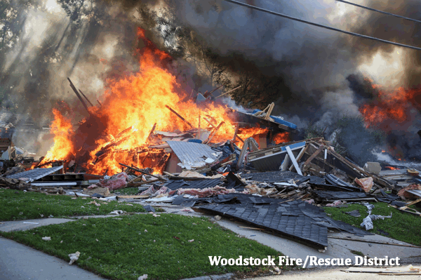 #chicagoareafire.com; #gasexplosion; #housefire; #WoodstockIL; #WoodstockFire/RescueDistrict; #flames;