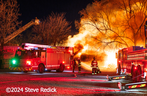 #chicagoareafire.com; #SteveRedick; #ChicagoFD; #3-11Alarmfire; #firescene; #firetruck; #Rosenbauer;