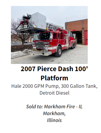 #chicagoareafire.com; #firetruck; #Pierce; #LombardFD; #MarkhamFD;