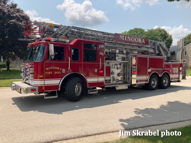 #chicagoareafire.com; #JimSkrabel; #TMinookaPD; #FireTruck; #Pierce;