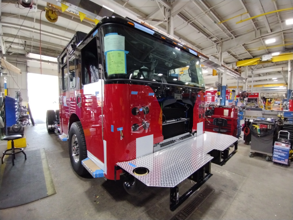 #chicagoareafire.com; #Pierce; #FireTruck; #Enforcer; #beingbuilt; #TinleyParkFD;