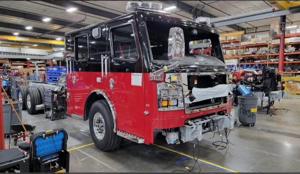 #chicagoareafire.com; #DekalbFD; #rosenbaueramerica; #FireTruck; #beingbuilt; #Commander; #chassis;