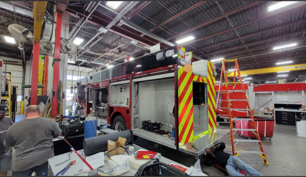 #chicagoareafire.com; #BurbankFD; #rosenbaueramerica; #FireTruck; #beingbuilt; #Commander; #chassis;