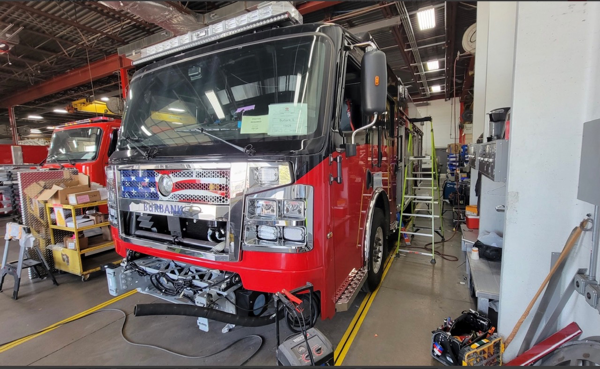 #chicagoareafire.com; #BurbankFD; #rosenbaueramerica; #FireTruck; #beingbuilt; #Commander; #chassis;