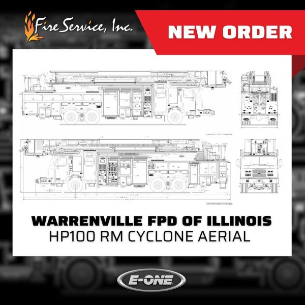 #chicagoareafire.com; #EONE; #FireTruck; #Cyclone; #HR100; #drawing; #WarrenvilleFPD;