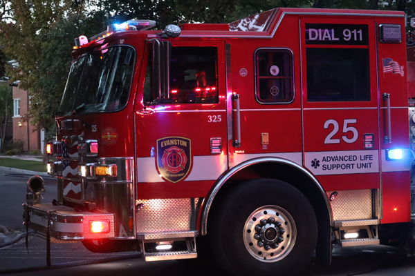 #chicagoareafire.com; #housefire; #EvanstonFD; #firetruck;