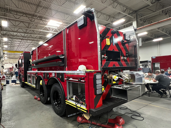 #chicagoareafire.com; #larryshapiro; #larryshapiro.tumblr.com; #shapirophotography.net; #FireTruck; #beingbuilt; #HME; #1871; #factory; #InvernessFPD;