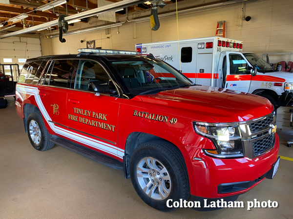 #chicagoareafire.com; #ColtonLatham; #TinleyParkFD; #ChecyTahoe;