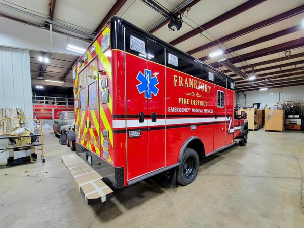 #chicagoareafire.com; #ambulance; #remount; #rechassis; #FrankfortFPD; #FordF550; #Medwerks;