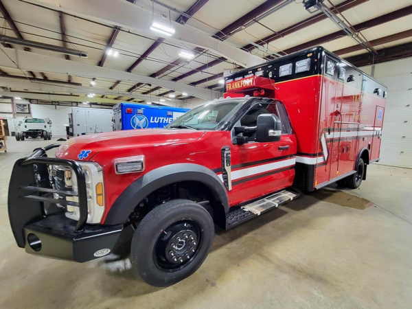 #chicagoareafire.com; #ambulance; #remount; #rechassis; #FrankfortFPD; #FordF550; #Medwerks;