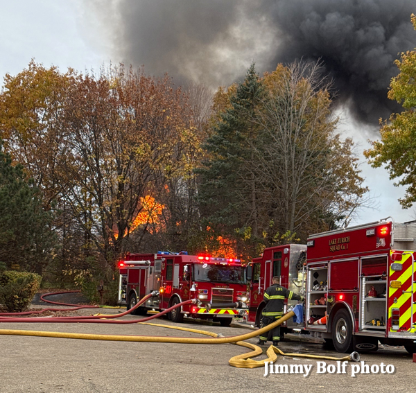 #chicagoareafire.com; #JimmyBolf; #LakeZurichFD; #housefire; #firefighters; #smoke; #FireTruck; #flames