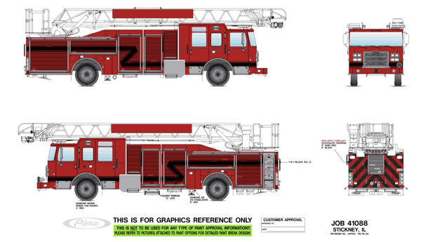 #chicagoareafire.com; #StickneyFD; Firetruck; #drawing;