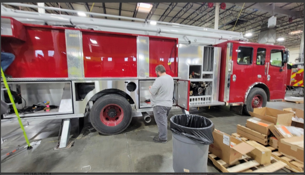 #chicagoareafire.com; #RomeovilleFD; #rosenbaueramerica; #FireTruck; #beingbuilt; #Commander; #ACP55;