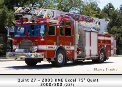 Buffalo Grove Fire Department Quint 27