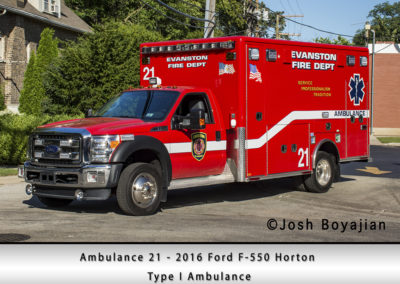 Evanston Fire Department Ambulance 21