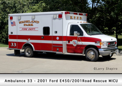 Highland Park Fire Department Ambulance 33